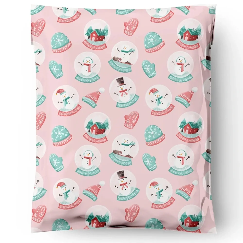 Christmas Snow globes Poly Mailers 10x13 Pack of 25 - Picture 2 of 10